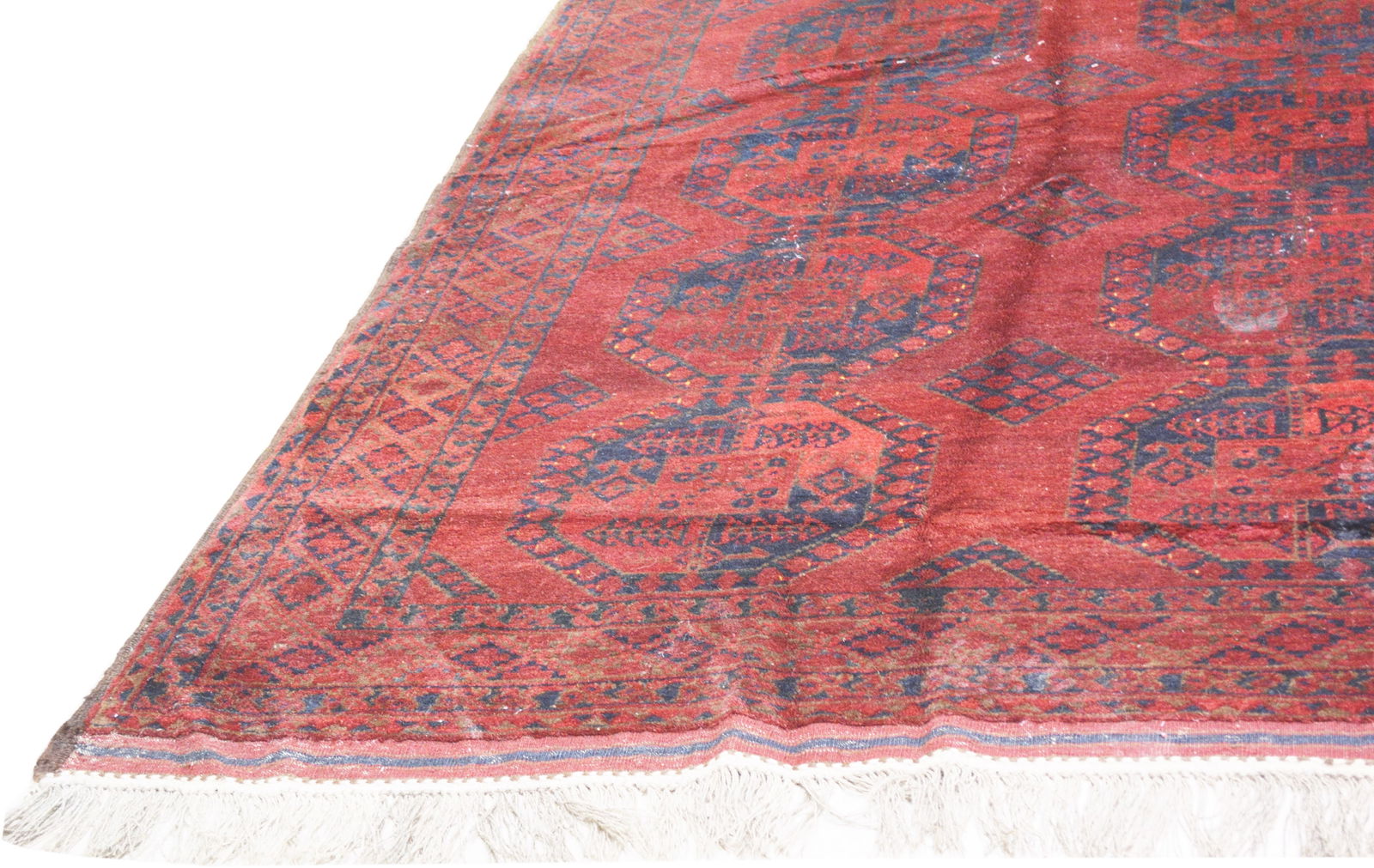 TURKOMAN HAND KNOTTED WOOL RUG - 5