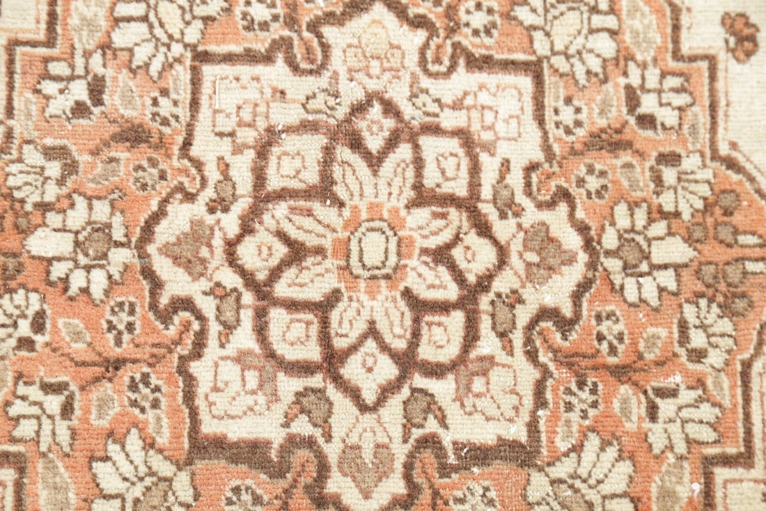 Geometric Ivory 4x6 Tabriz Haj jalili Persian Area Rug - 11