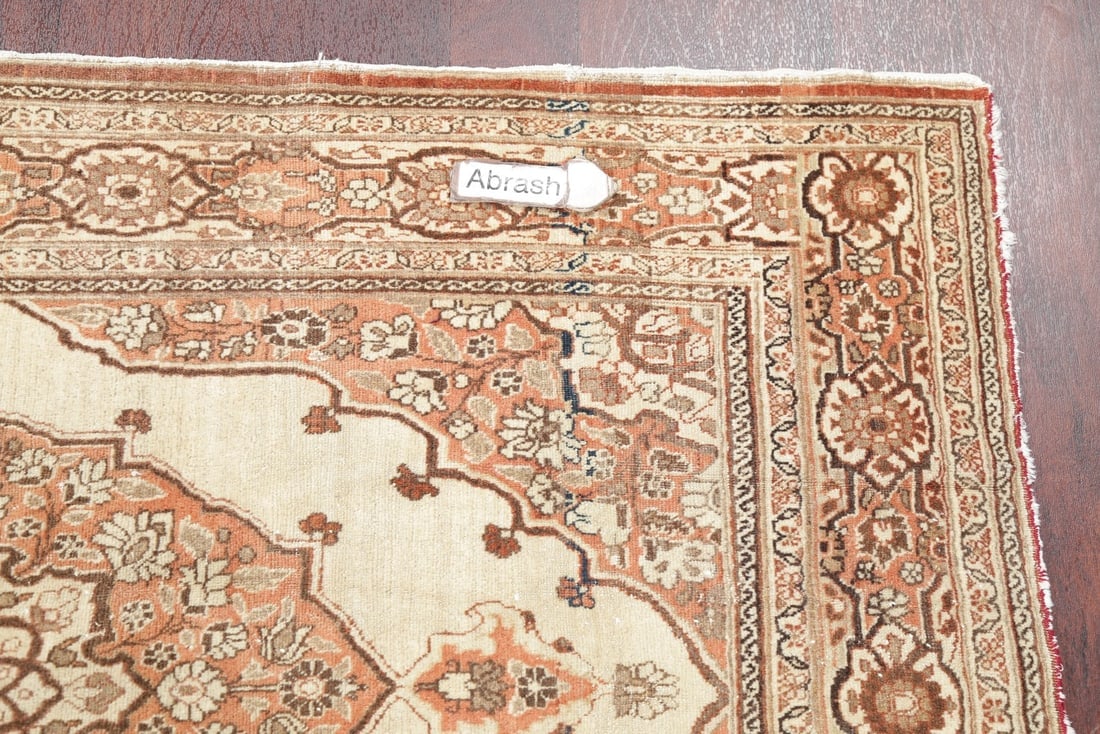 Geometric Ivory 4x6 Tabriz Haj jalili Persian Area Rug - 18