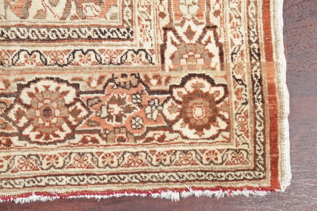 Geometric Ivory 4x6 Tabriz Haj jalili Persian Area Rug - 6