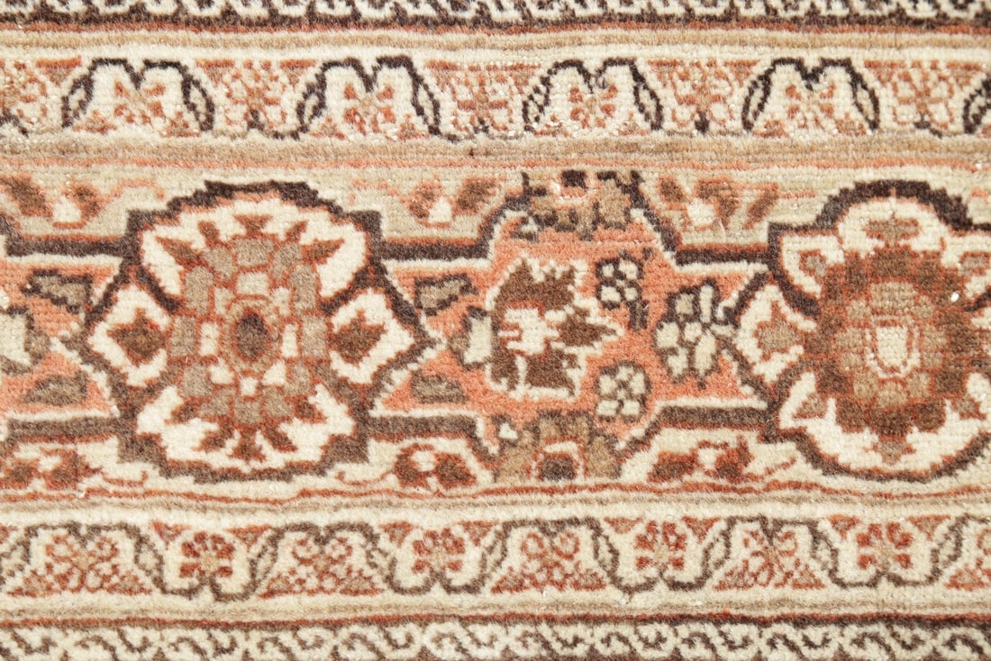 Geometric Ivory 4x6 Tabriz Haj jalili Persian Area Rug - 7
