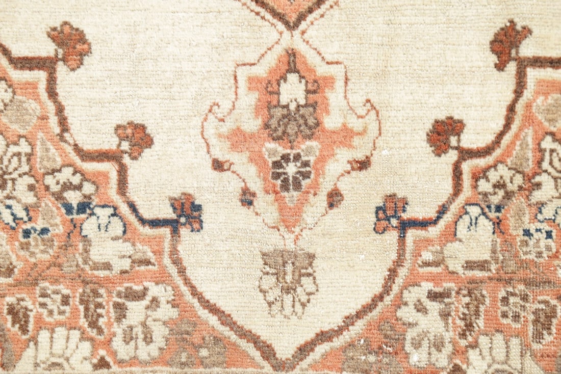 Geometric Ivory 4x6 Tabriz Haj jalili Persian Area Rug - 8