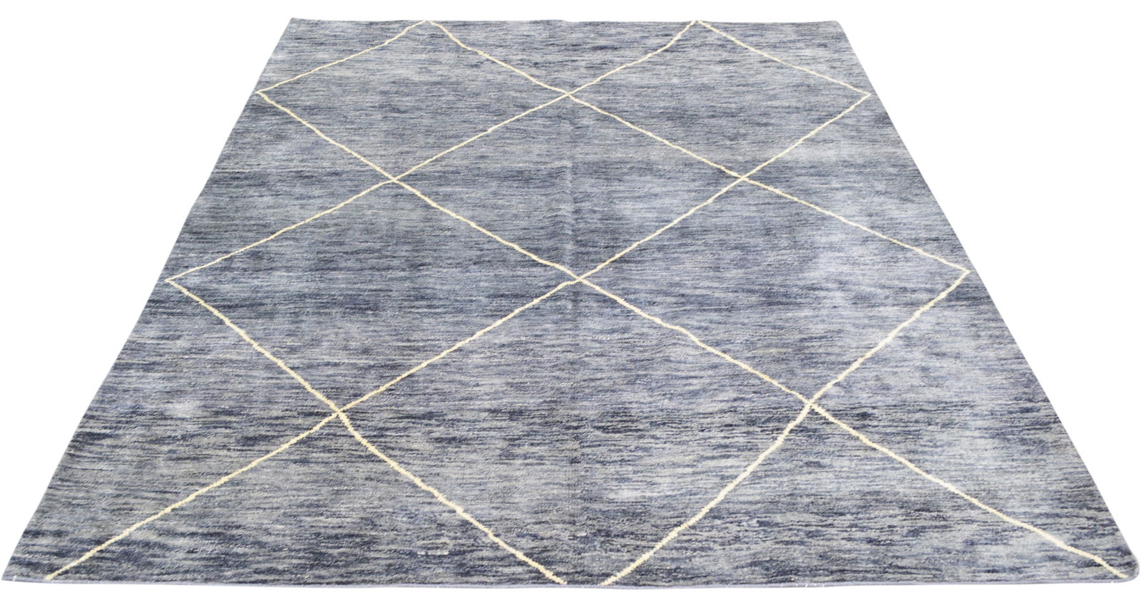 MOROCCAN HAND KNOTTED WOOL RUG - 2