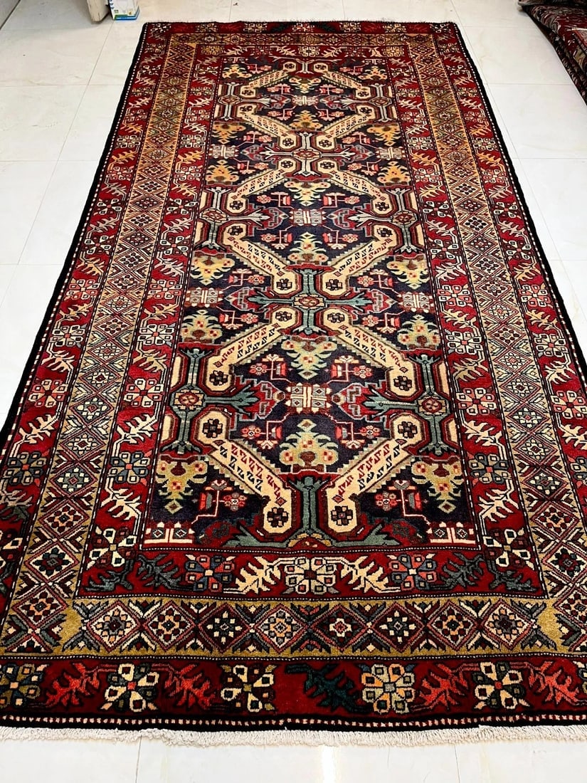 Hand Knotted Persian Azarbaijan Tribal Wool Oriental Area Rug 5'4" x 10'7" - 13