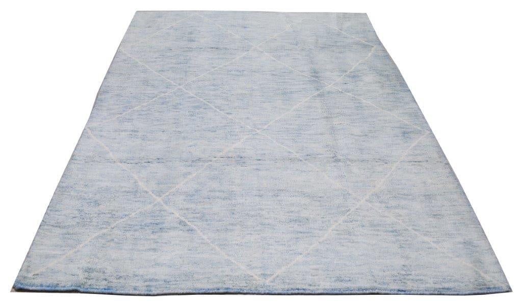MOROCCAN HAND KNOTTED WOOL RUG - 2