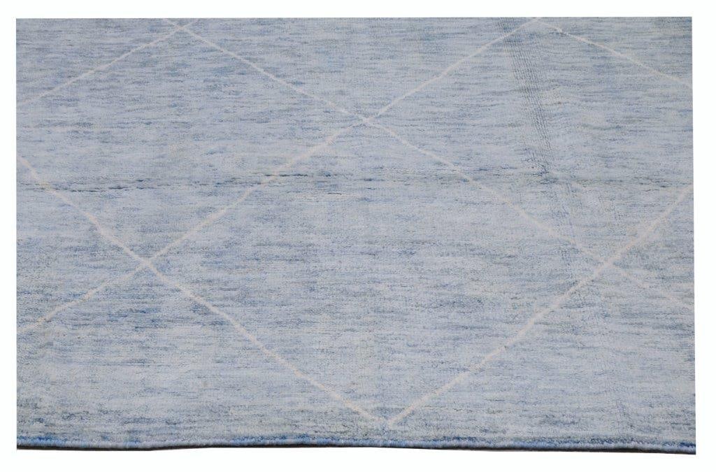 MOROCCAN HAND KNOTTED WOOL RUG - 3