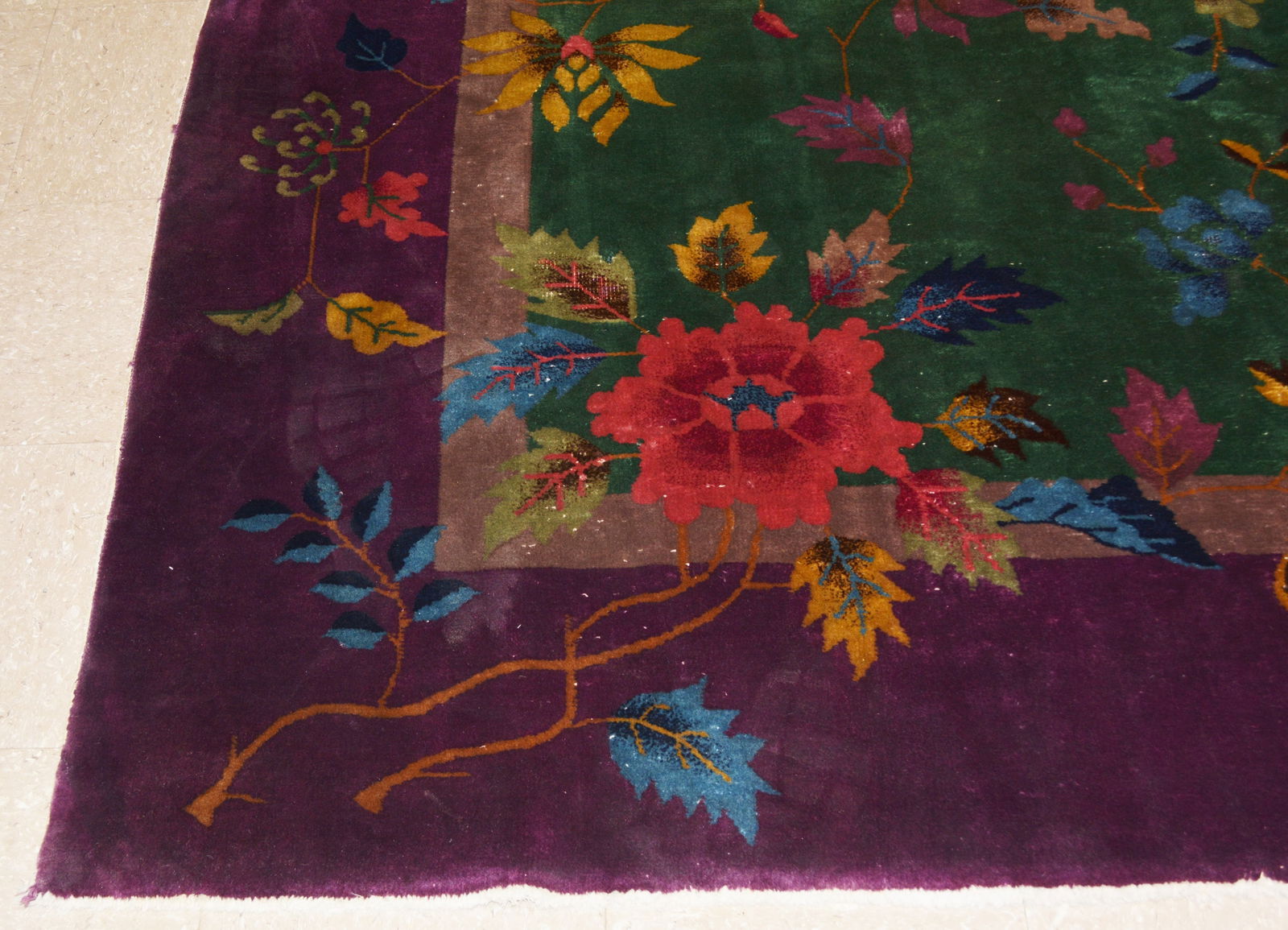 CHINESE HAND KNOTTED WOOL RUG - 6