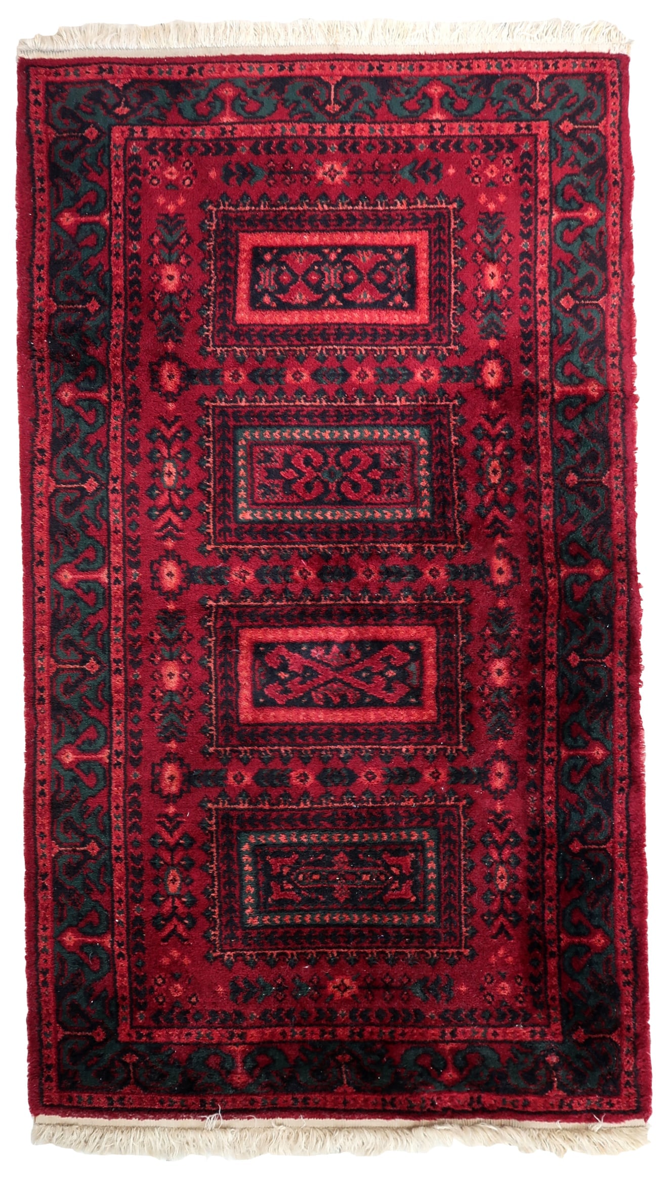 Vintage German Baluch style rug 2.3' x 4.4' (71cm x 136cm) 1960s (1 of 11)