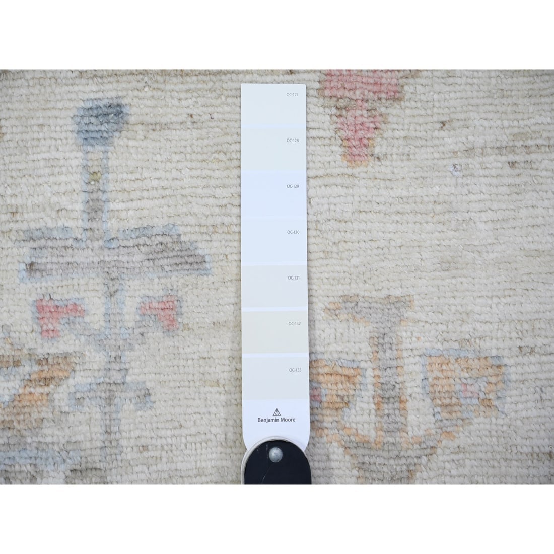 Ivory Afghan Angora Oushak Hand Knotted Wool Oversized Rug - 7