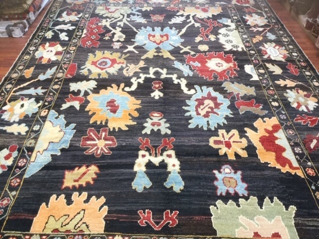 Decorative large pallmette Turkish Ushak Rug-4679 - 3