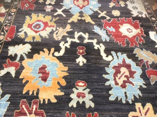 Decorative large pallmette Turkish Ushak Rug-4679 - 4