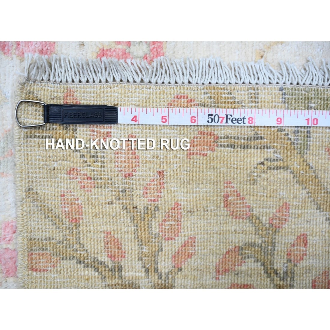 Lexicon Ivory Birds of Paradise Peshawar Wool Hand Knotted Rug - 11