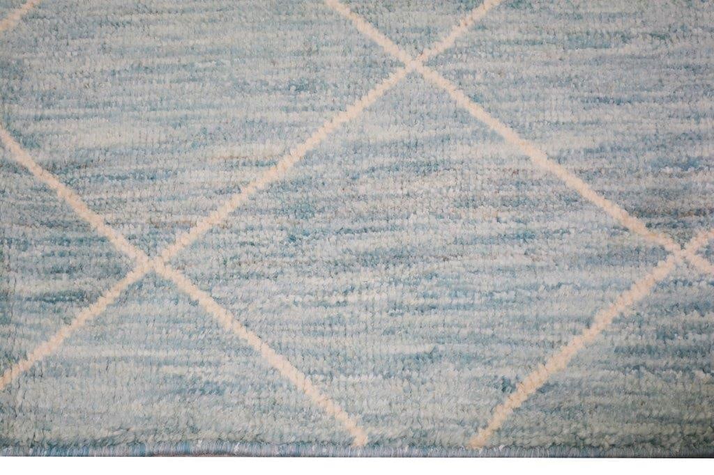 MOROCCAN HAND KNOTTED WOOL RUG - 3