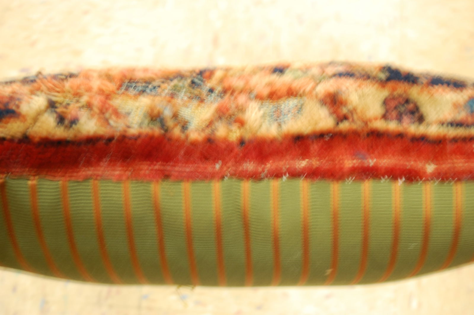 Hand-Made antique rug Pillow Cushion Rug 1'2" x 1' 8" - 2