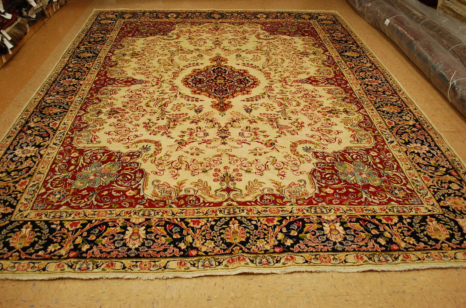 Persian KERMAN RUG 9'3"x12' (1 of 12)