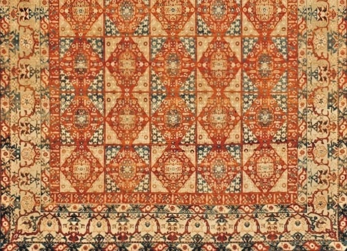 Hand Knotted Mamluk Geometric Oriental Area Rug Wool Carpet 10'1" x 14'2" - 2