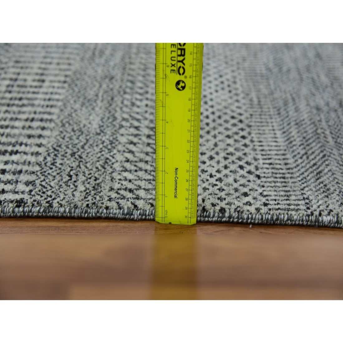 Dove Gray Hand Knotted Undyed Grass 100% Wool Runner Rug - 6