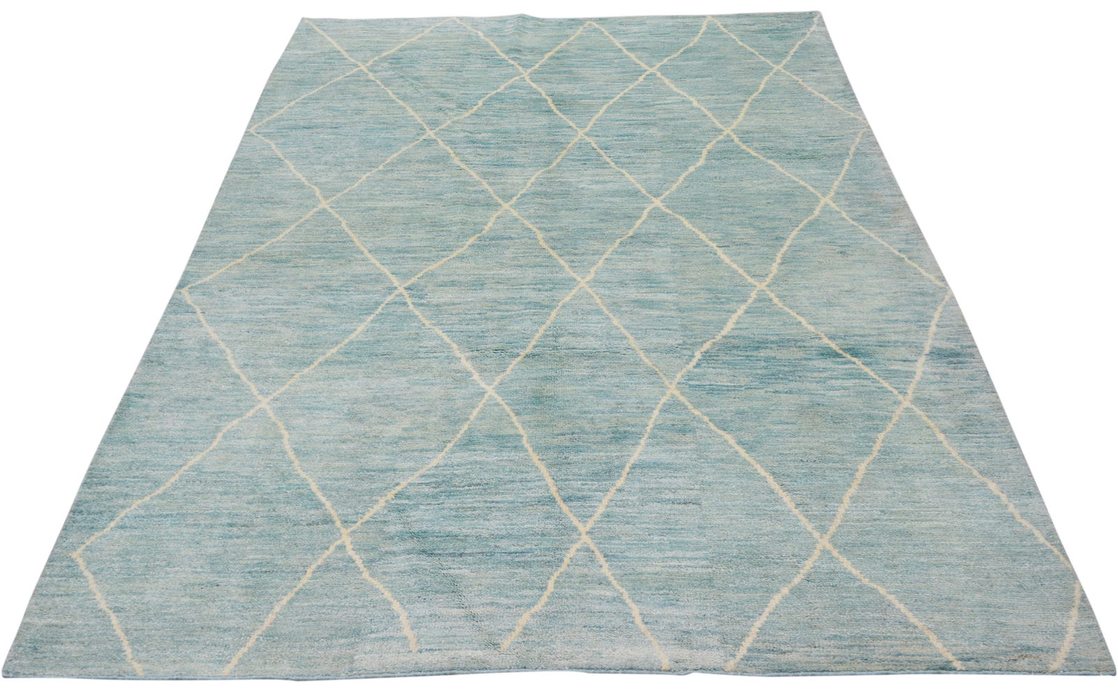 MOROCCAN HAND KNOTTED WOOL RUG - 2