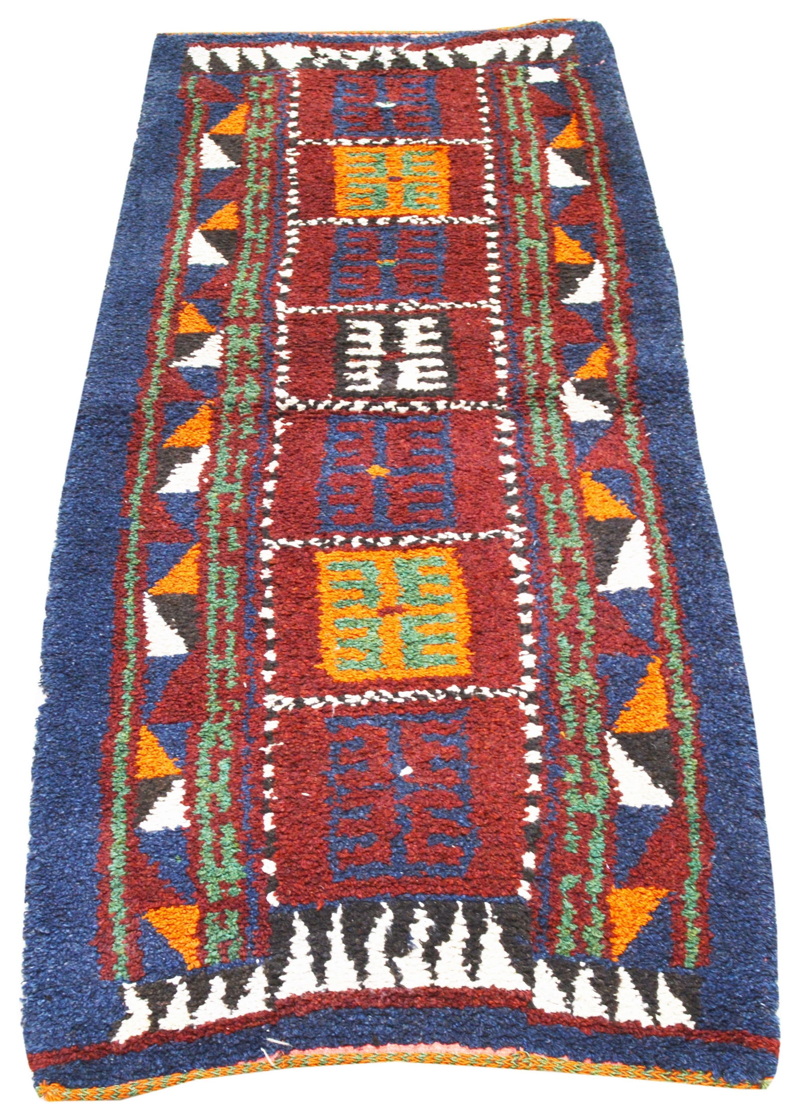 UZBEKISTAN HAND KNOTTED WOOL RUG - 2