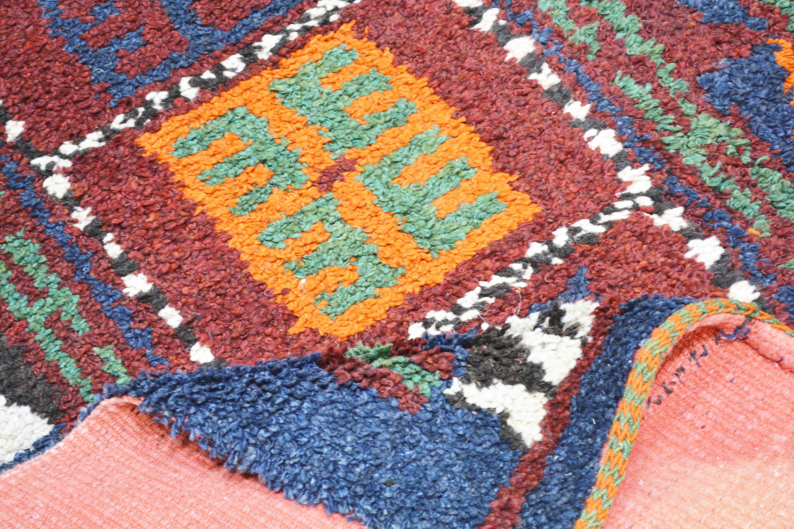 UZBEKISTAN HAND KNOTTED WOOL RUG - 4