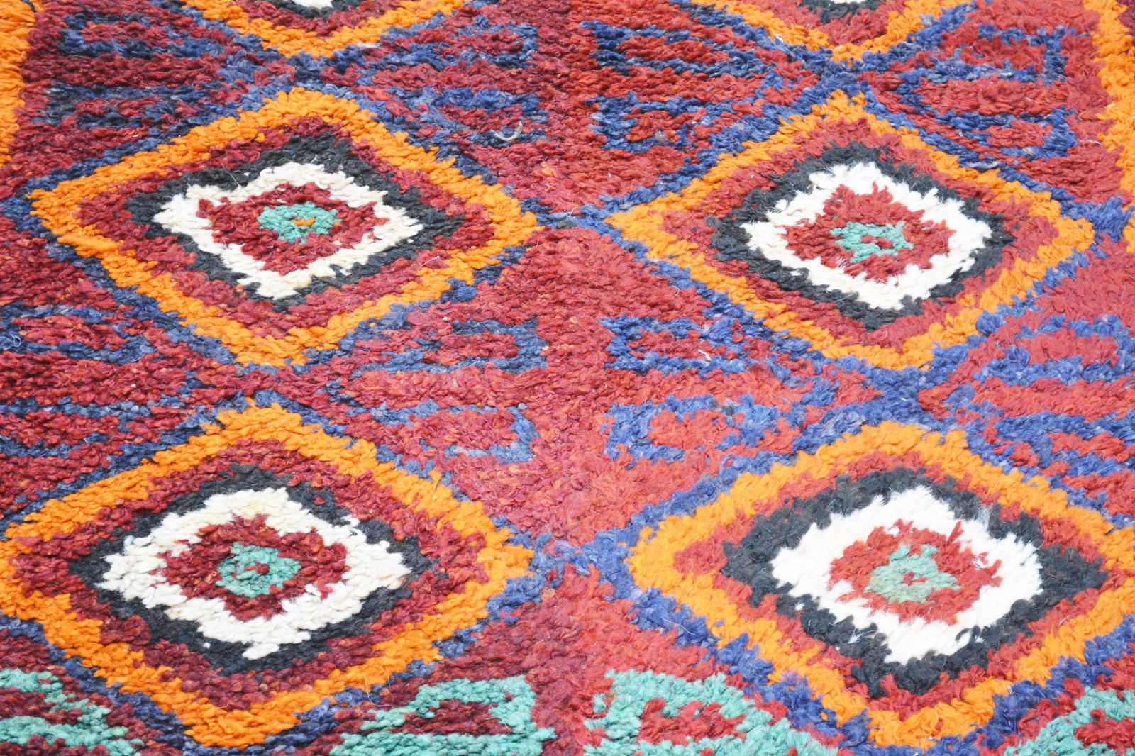 UZBEKISTAN HAND KNOTTED WOOL RUG - 3
