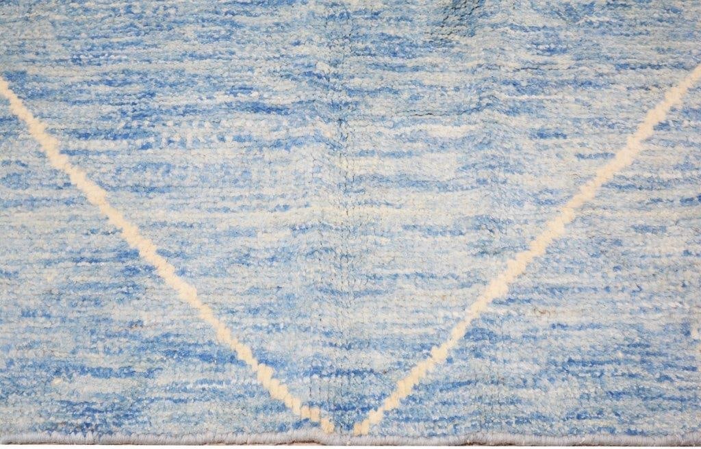 MOROCCAN HAND KNOTTED WOOL RUG - 3