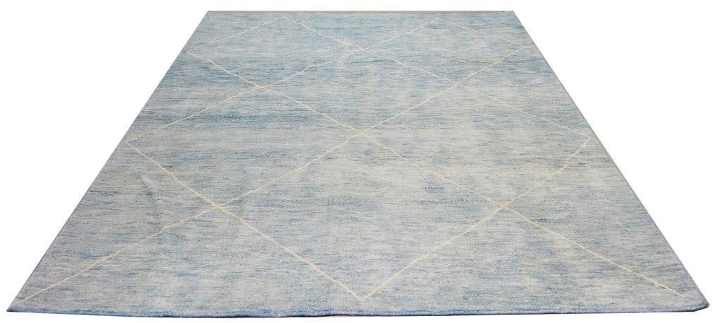 MOROCCAN HAND KNOTTED WOOL RUG - 2