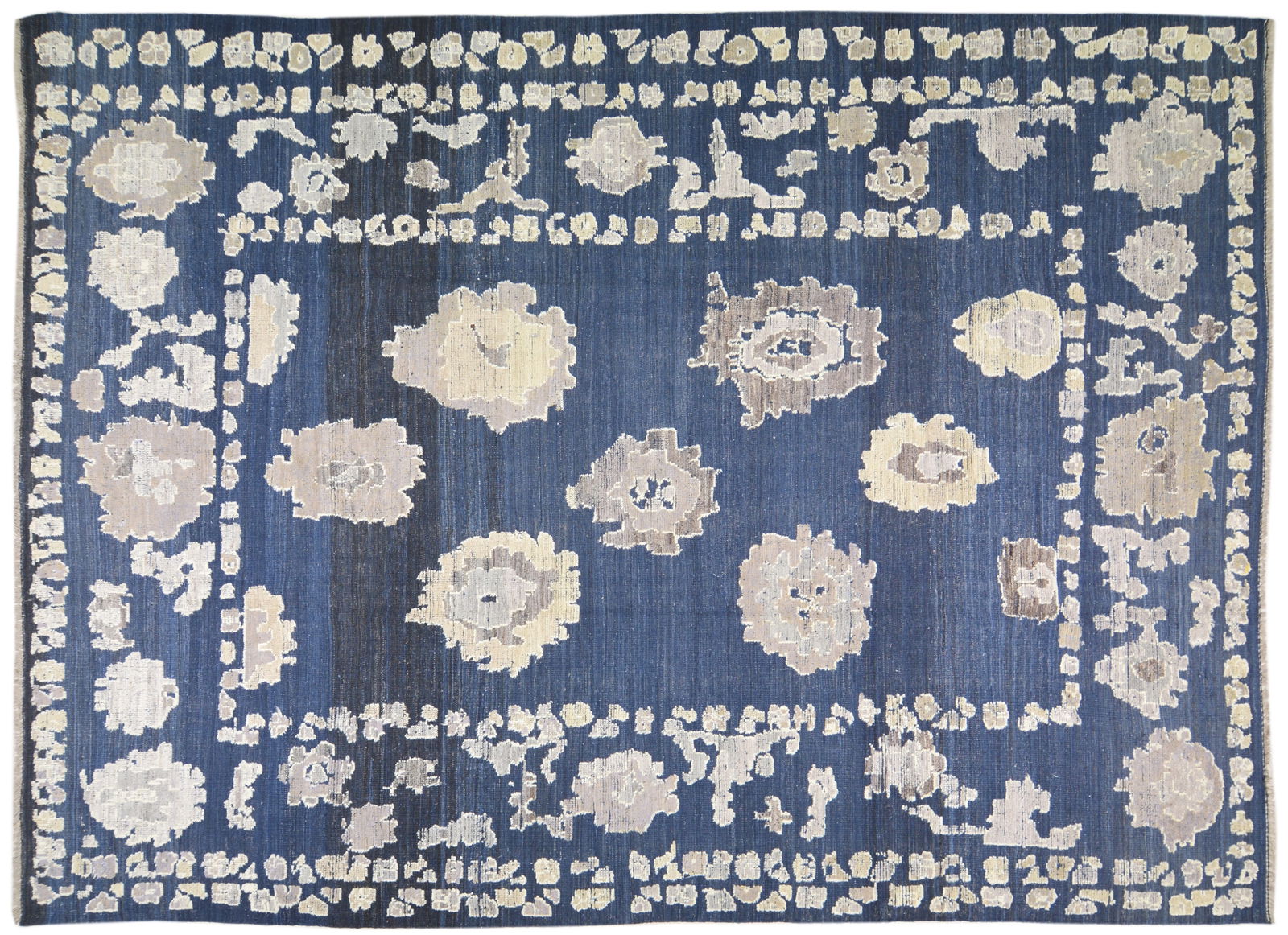 PAKISTANI HAND KNOTTED WOOL RUG: Title: PAKISTANI HAND KNOTTED WOOL RUGSize: 10'2X13'9Age: NEWOrigin: PAKISTANIStyle: OUSHAKMaterial: WOOLCare: PROFESSIONALStructure: HAND KNOTTEDDesign: OUSHAK Reserve: $2,100.00 