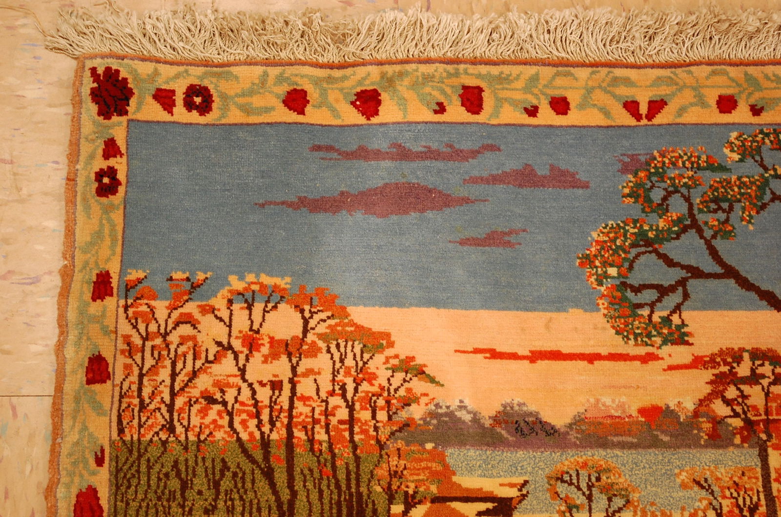 Persian ISFAHAN RUG 2'4" x 2'9" - 5