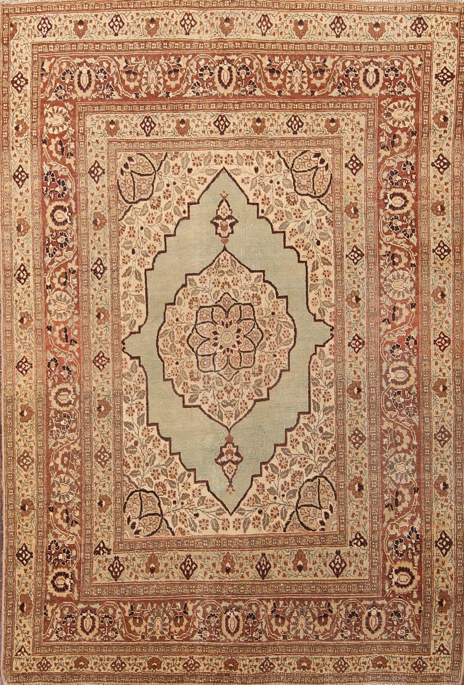 4x6 Tabriz Persian Area Rug: Title:4x6 Tabriz Persian Area RugOrigin:A Beautiful Genuine Iran ( Persia ) Tabriz (Haj Jalili) rug is Hand Knotted by skillful weavers in Iran ( Persia ) with 100% Wool Material. This rug is in Very