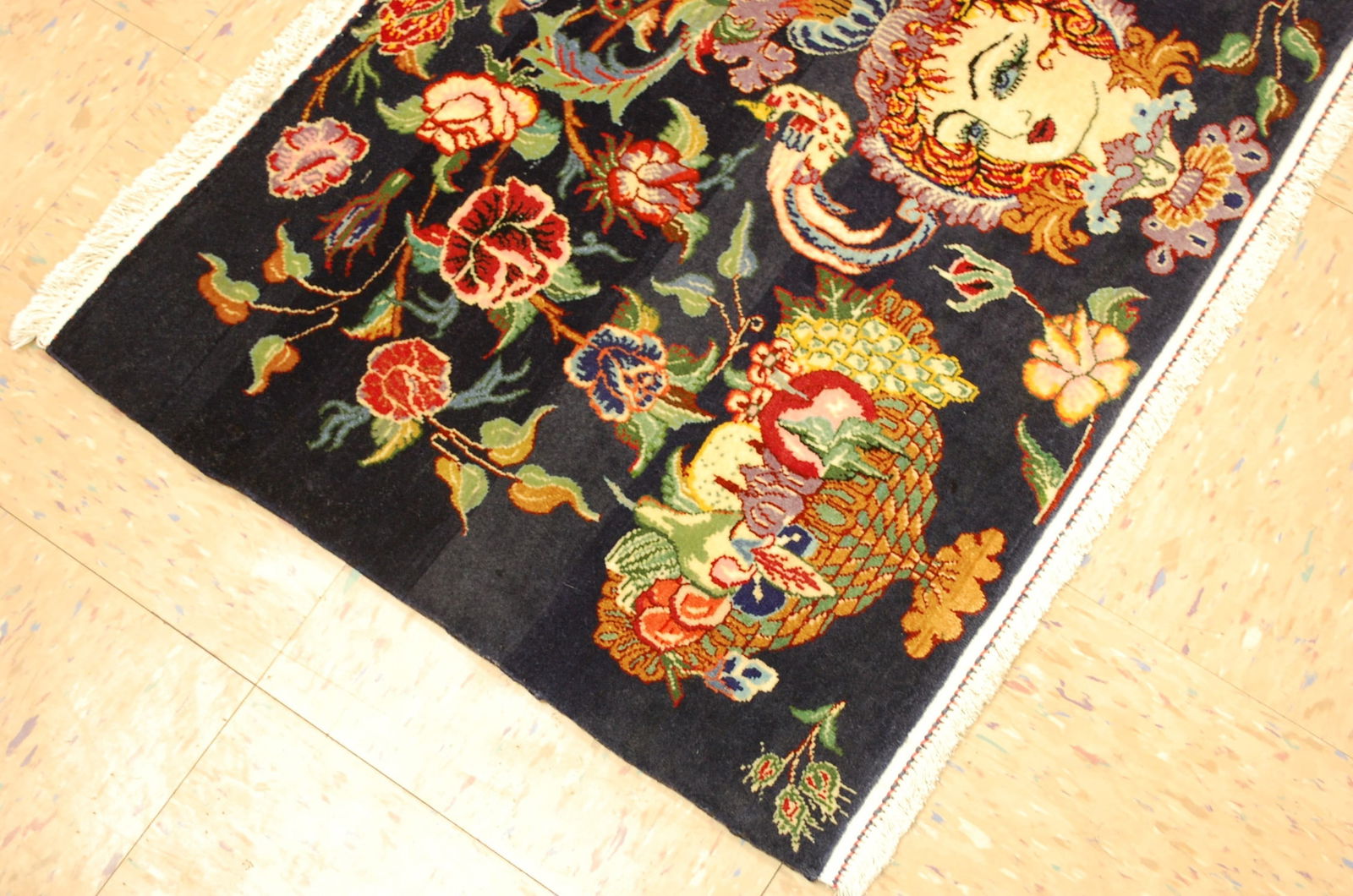 Persian KASHAN RUG 1'10" x 2'11" - 7