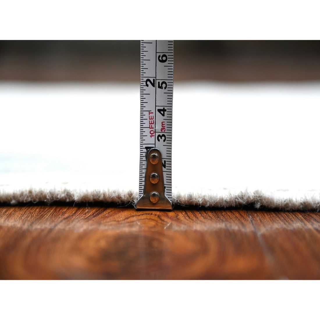 Ivory Hand Knotted Pure Wool Washed Out Peshawar Runner Oriental Rug - 5