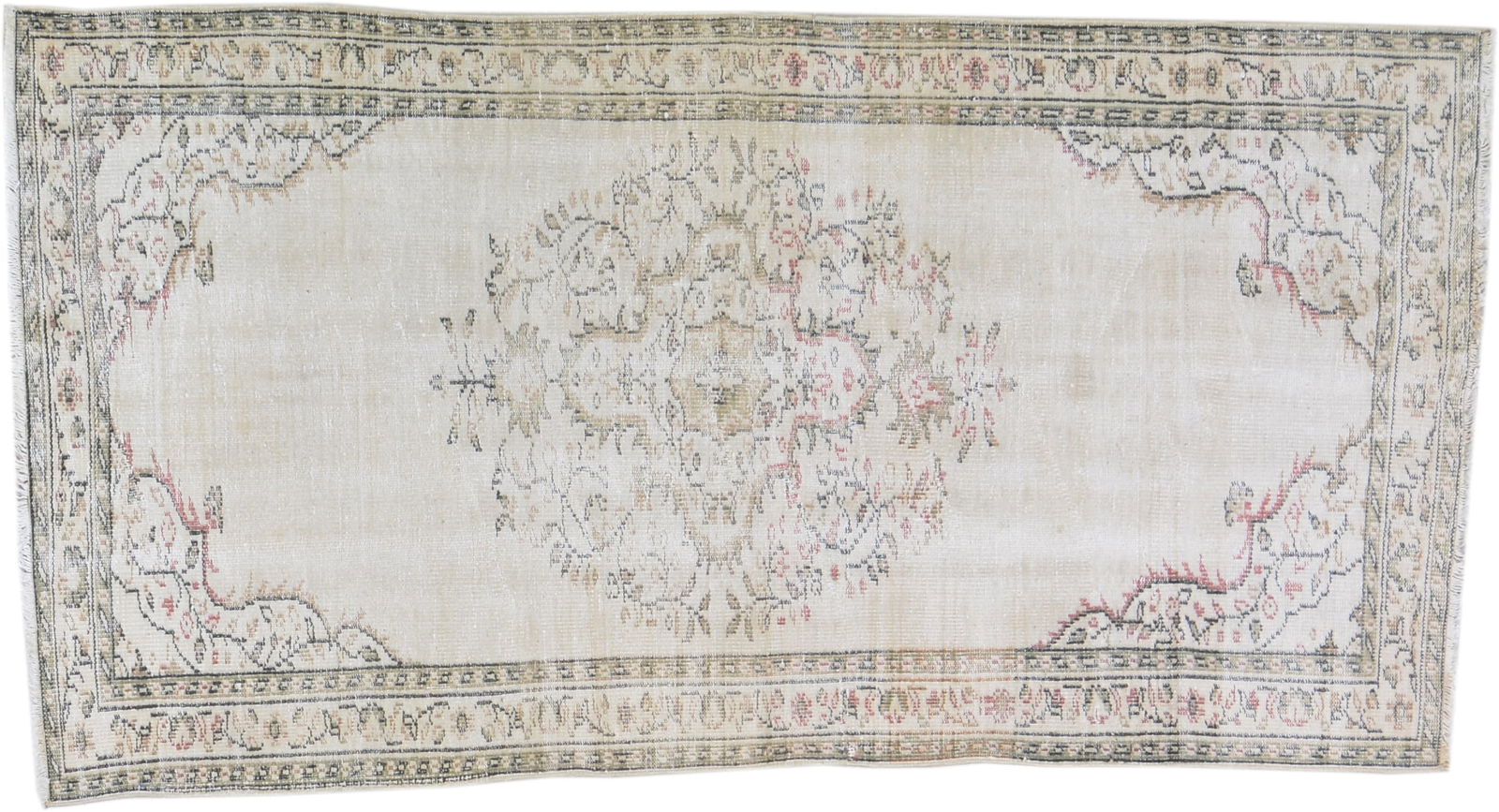 TURKISH HAND KNOTTED WOOL RUG: Title: TURKISH HAND KNOTTED WOOL RUG Size: 4'3X8'3 Age: VINTAGE Origin: TURKISH Style: ANATOLIAN Material: WOOL Care: PROFESSIONAL Structure: HAND KNOTTED Design: ANATOLIAN Reserve: $300.00 Shippi