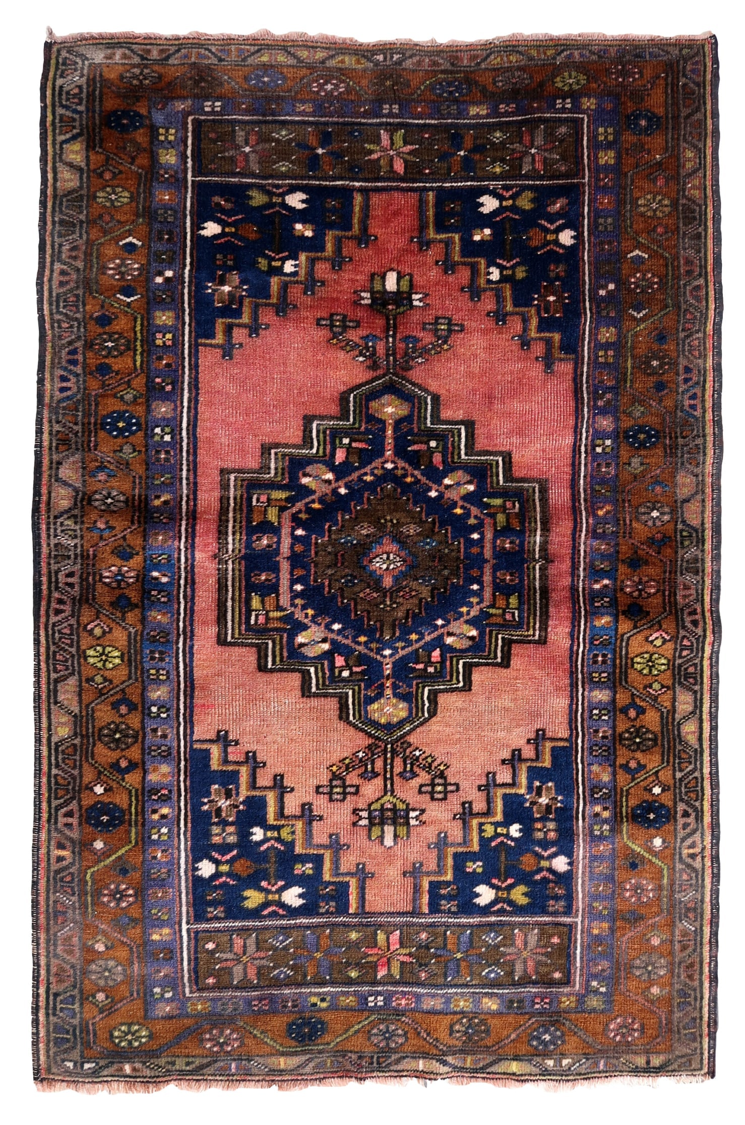 Handmade vintage Afghan Baluch rug 2.8' x 4.6' (87cm x 141cm) 1940s (1 of 12)