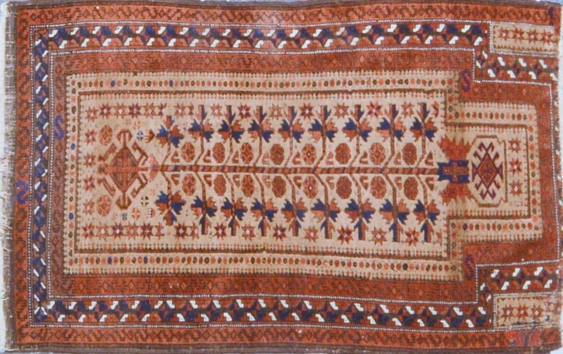 AFGHAN HAND KNOTTED WOOL RUG (1 of 2)
