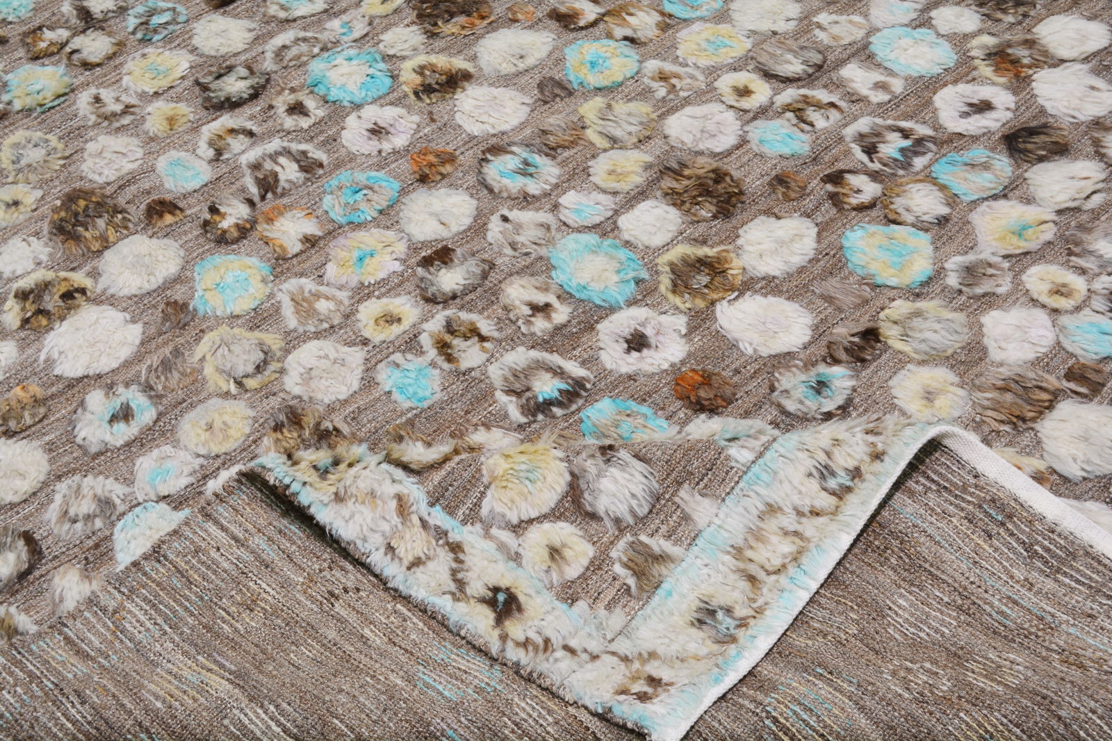 MOROCCAN HAND KNOTTED WOOL RUG - 6