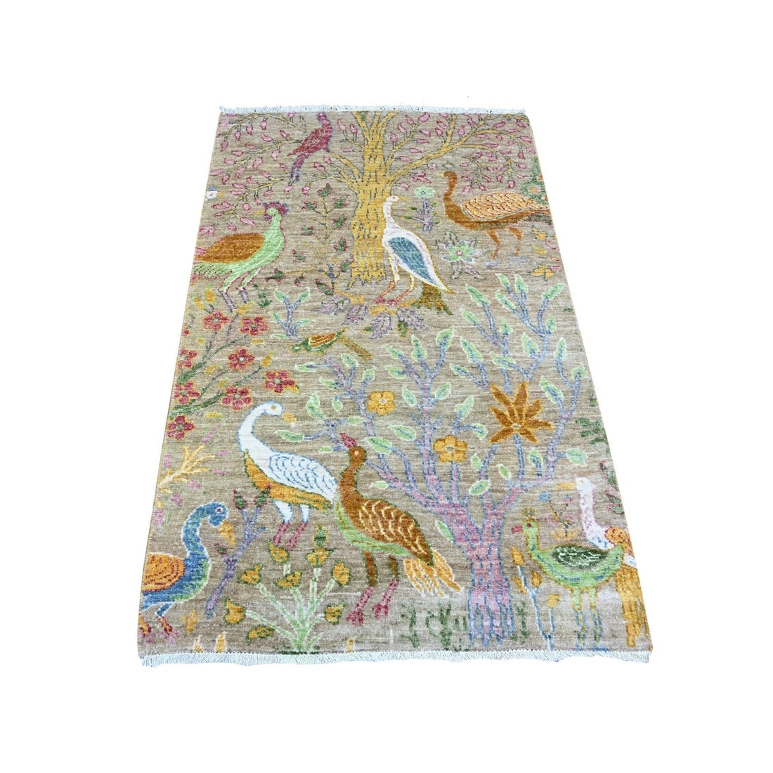 Smoke Gray Afghan Peshawar Wool Hand Knotted Oriental Rug: Title: Smoke Gray Afghan Peshawar Wool Hand Knotted Oriental Rug Description: This is a truly genuine one-of-a-kind. It has been Knotted for months and months in the centuries-old weaving craftsmanshi