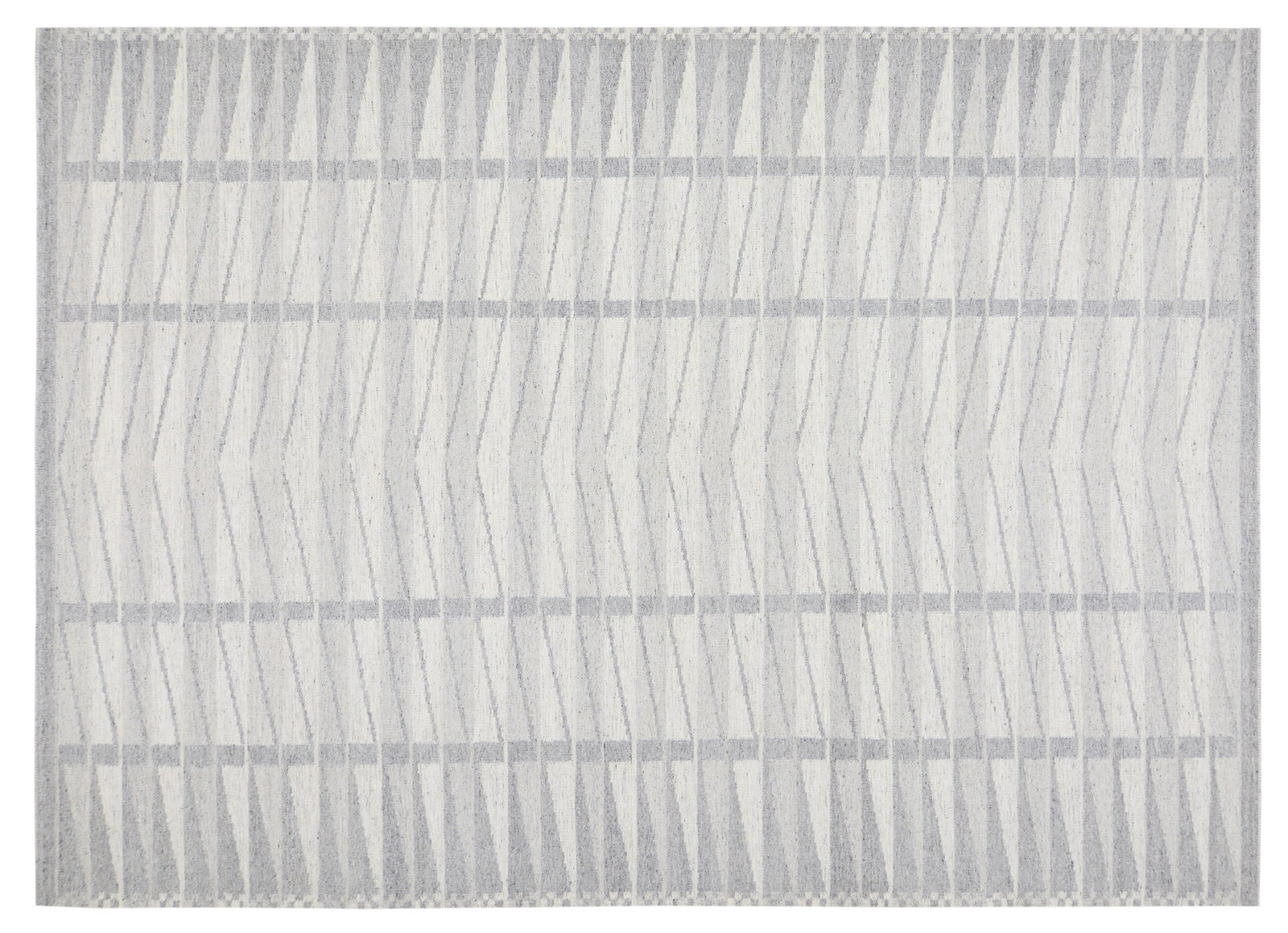 SCANDINAVIAN FLATWEAVE WOOL RUG: Title: SCANDINAVIAN FLATWEAVE WOOL RUG Size: 8'3X10 Age: NEW Origin: SCANDINAVIAN Style: MODERN Material: WOOL Care: PROFESSIONAL Structure: FLATWEAVE Design: SCANDINAVIAN/KILIMS Reserve: $975.00