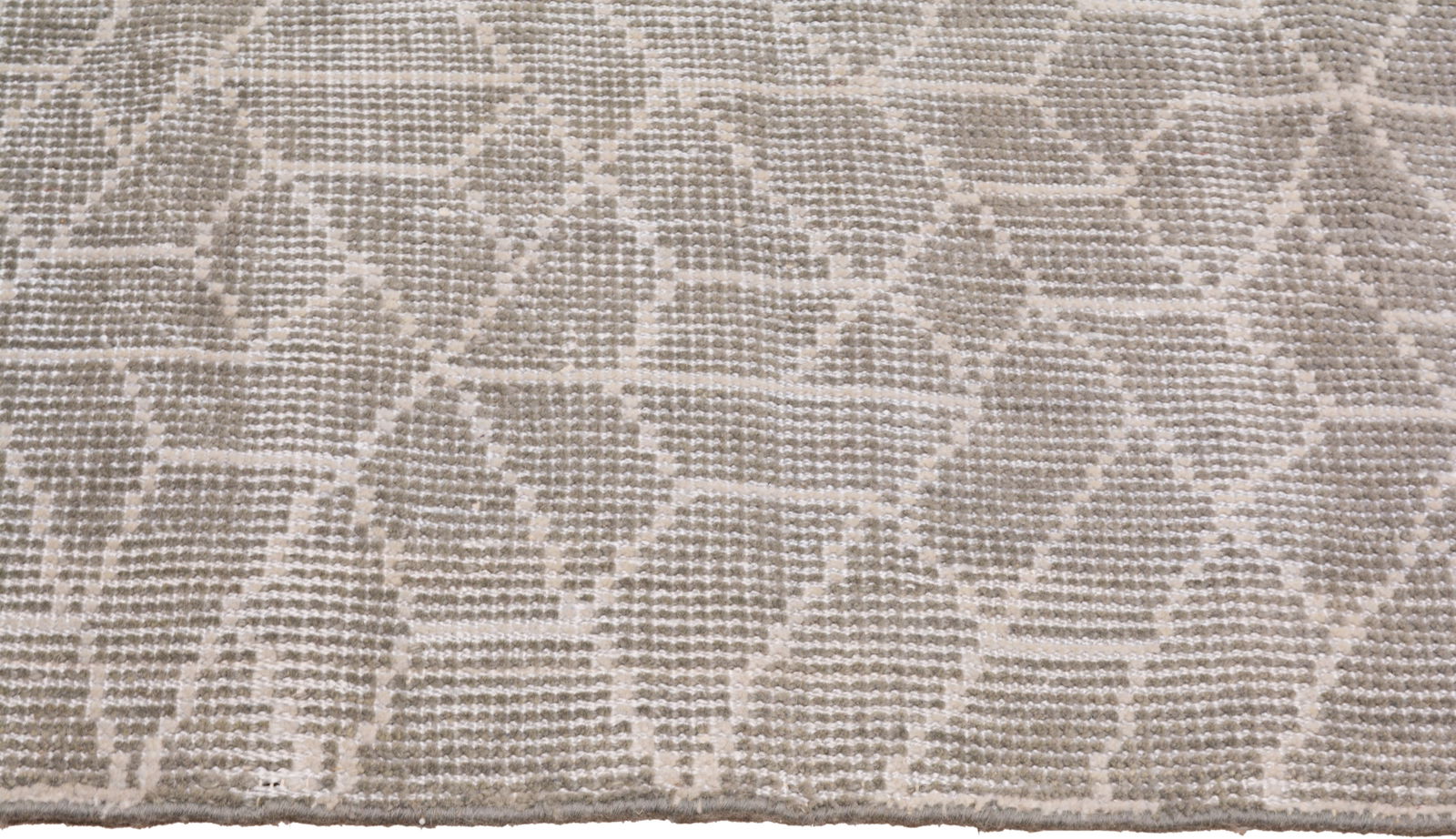 INDIAN HAND KNOTTED WOOL/BAMBOO RUG - 4