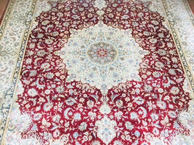 Fine Persian Tabriz design silk rug -4694/58 - 4