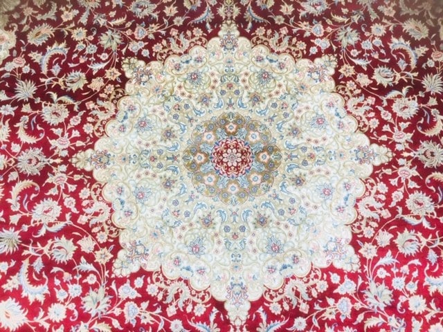 Fine Persian Tabriz design silk rug -4694/58 - 5