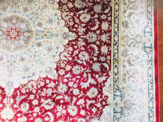 Fine Persian Tabriz design silk rug -4694/58 - 7