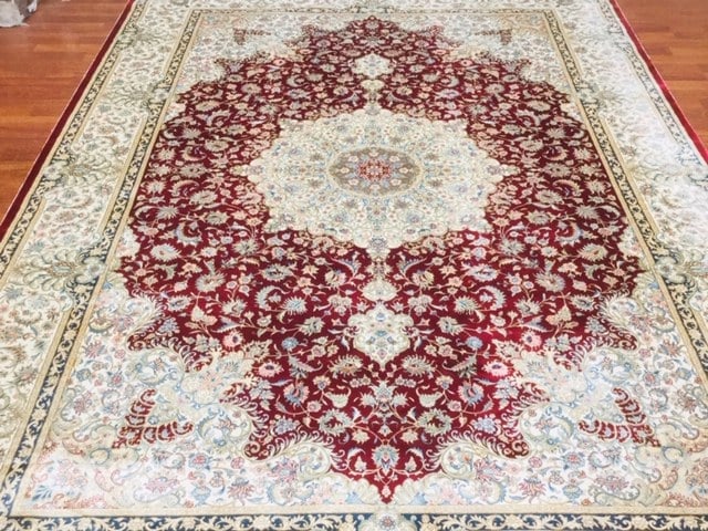 Fine Persian Tabriz design silk rug -4694/58 - 9