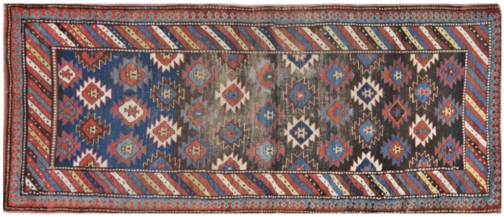 TURKOMAN HAND KNOTTED WOOL RUG: Title: TURKOMAN HAND KNOTTED WOOL RUG Size: 3'8X8'6 Age: VINTAGE Origin: TURKOMAN Style: TRIBAL Material: WOOL Care: PROFESSIONAL Structure: HAND KNOTTED Design: ANTIQUES Reserve: $1,000.00 Shippi