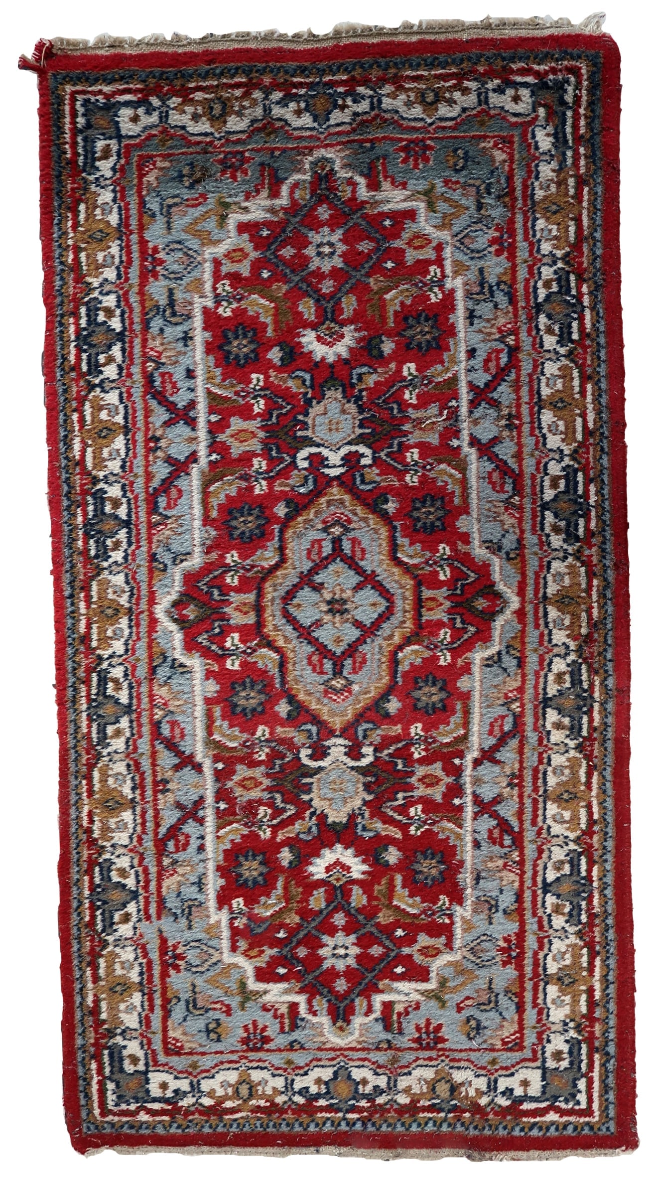 Handmade vintage Persian Hamadan rug 2.2' x 4.7' (70cm x 145cm) 1970s (1 of 11)