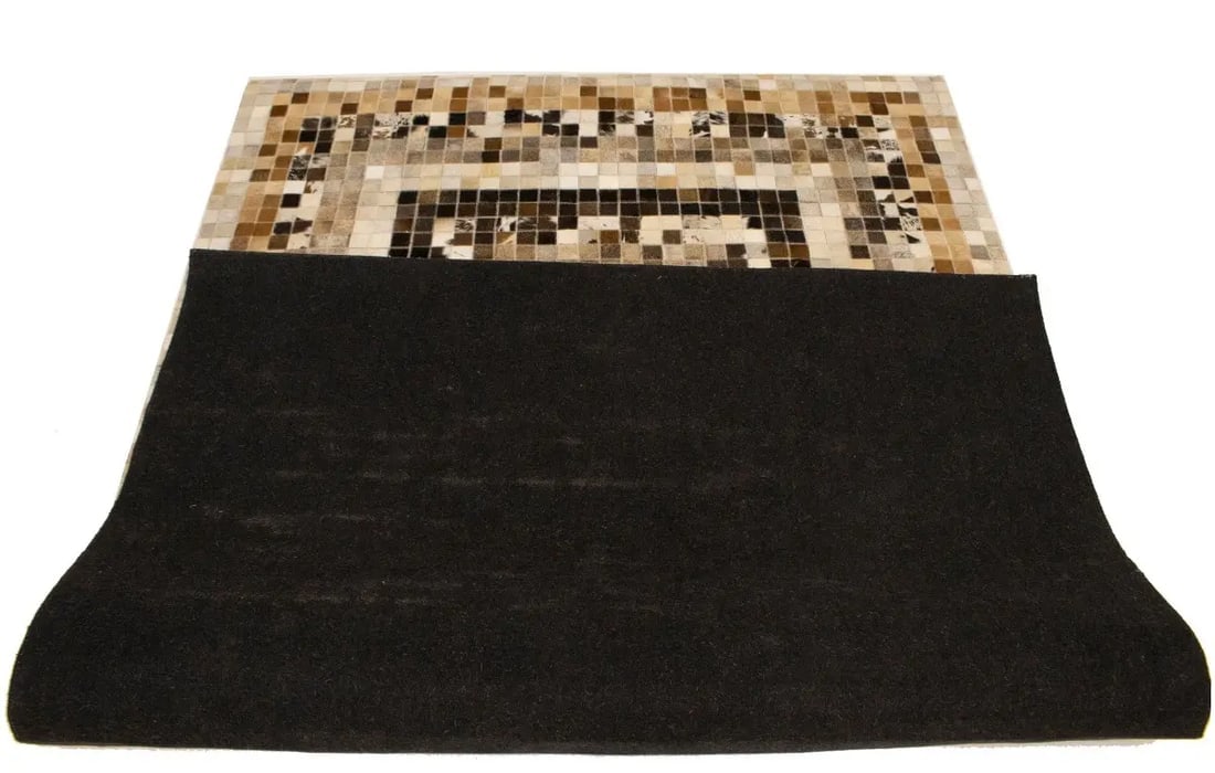 Multicolored Cowhide 5X8 Modern Leather Rug - 18