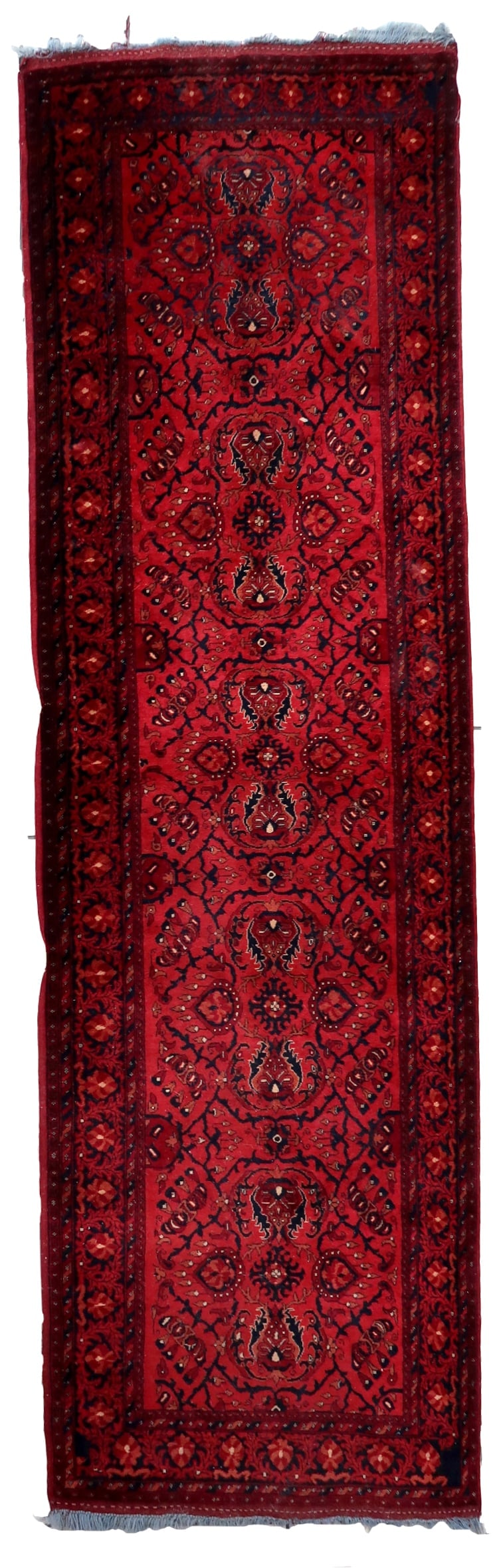 Handmade vintage Afghan Ersari runner 2.7' x 9.7' (84cm x 296cm) 1970s (1 of 12)