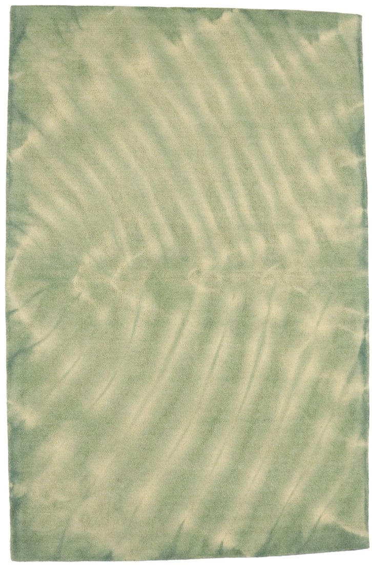 Green Tie-Dye 5X8 Hand-Tufted Modern Rug: Title: Green Tie-Dye 5X8 Hand-Tufted Modern RugDescription:Green Tie-Dye Design Contemporary 5X8 Hand-Tufted Modern Rug Studio Decor CarpetDate/Period: Materials:WoolDimension:5'0 X 8'0 Ft Reserve: 