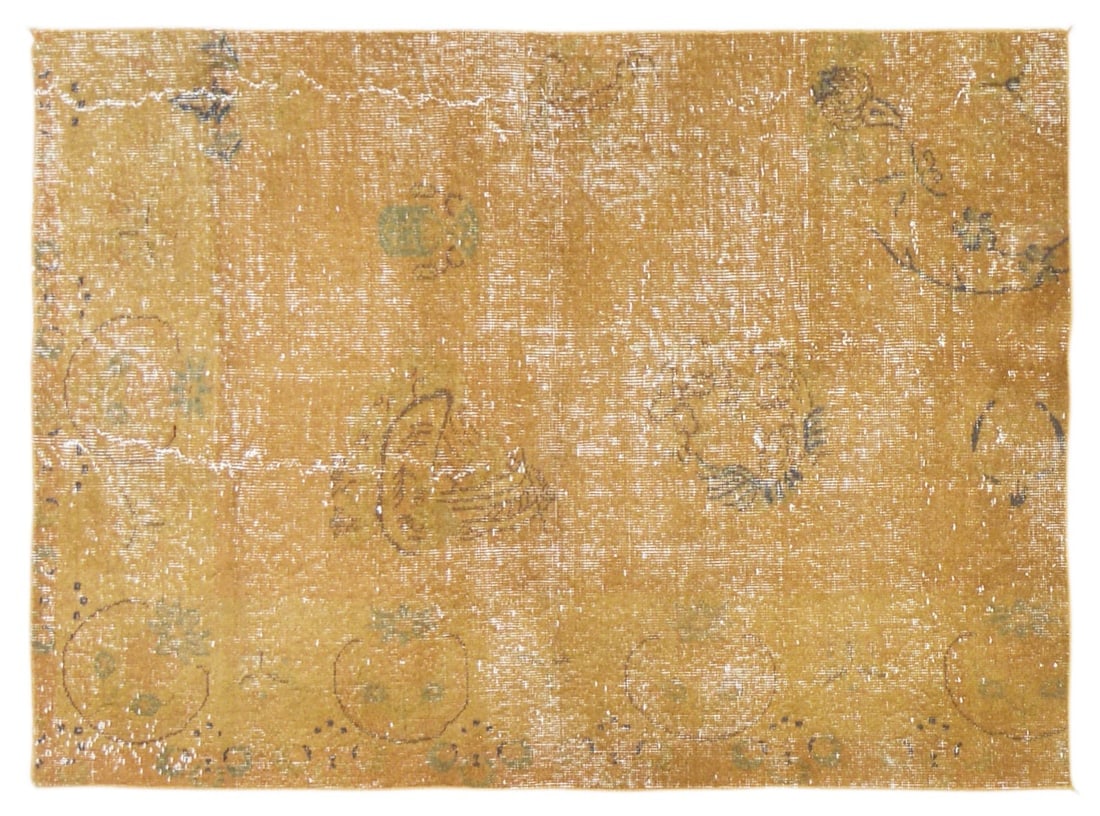 TURKISH HAND KNOTTED WOOL RUG: Title: TURKISH HAND KNOTTED WOOL RUG Size: 3'10X5'3 Age: VINTAGE Origin: TURKISH Style: ANATOLIAN Material: WOOL Care: PROFESSIONAL Structure: HAND KNOTTED Design: ANATOLIAN Reserve: $300.00 Shipp