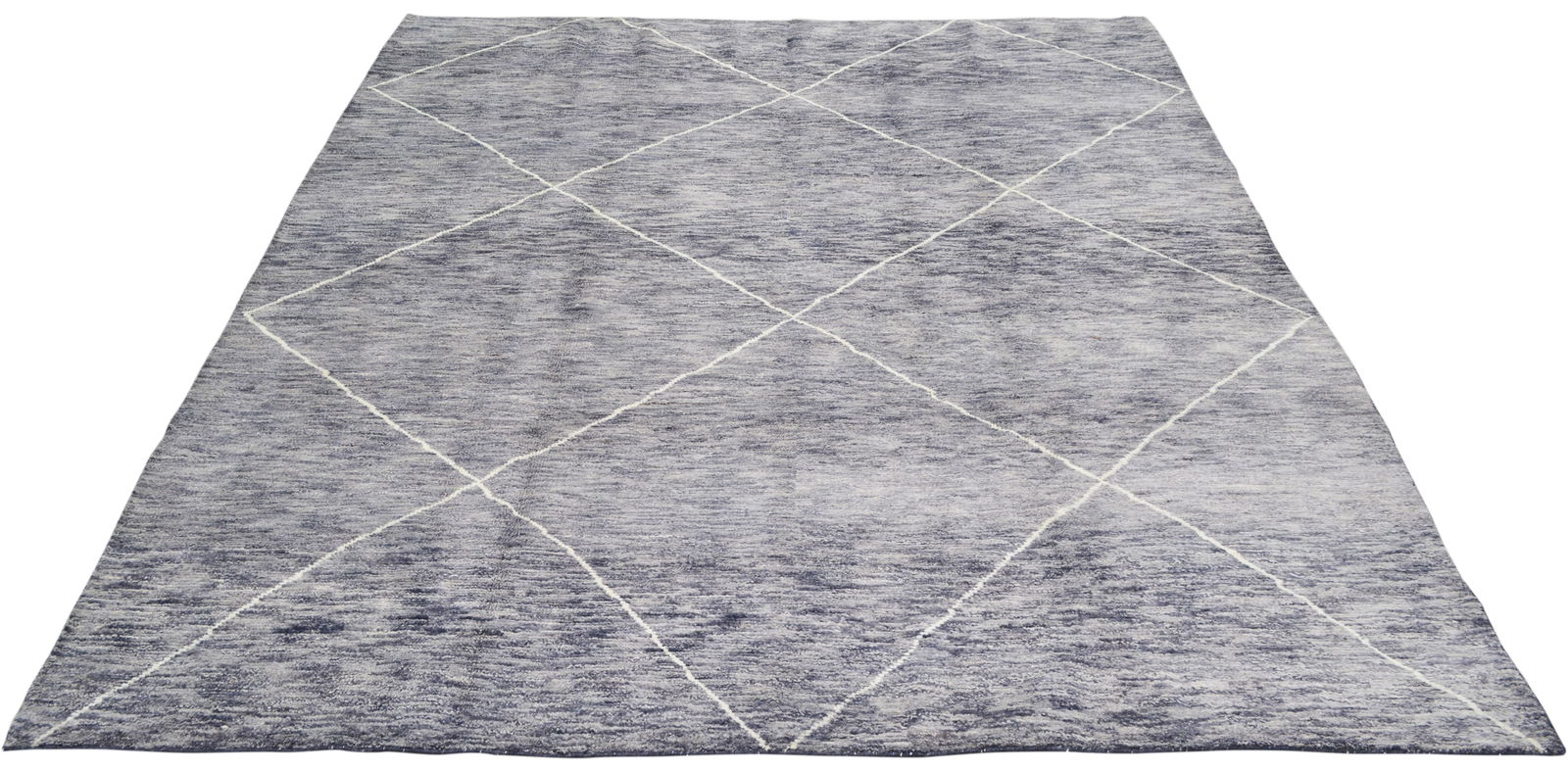 MOROCCAN HAND KNOTTED WOOL RUG - 2